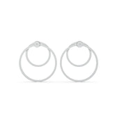 Luxury Dual Orbit Sterling Silver Hoop Earrings – Sstringz Exclusive