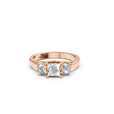 Sstringz Rose Radiance Cushion & Round Trio Diamond Ring