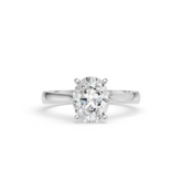 Classic Oval Solitaire Ring in Sterling Silver