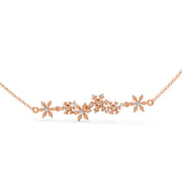 Snowflake Blossom Moissanite Diamond Bracelet – 18k Rose Gold Finish