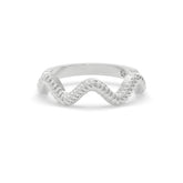 Sstringz Silver Wave-Texture Minimalist Ring – Sculpted Contemporary Design