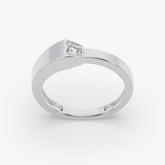 Solitaire Band with Bezel-Set Moissanite Diamonds – Sstringz