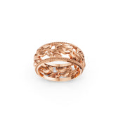 Grape Vine Rose Gold Plated Silver Ring