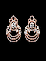 Radiant Rosette Moissanite Elegance Earrings