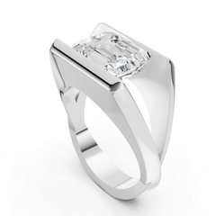 Luxe Emerald-Cut Solitaire Statement Ring