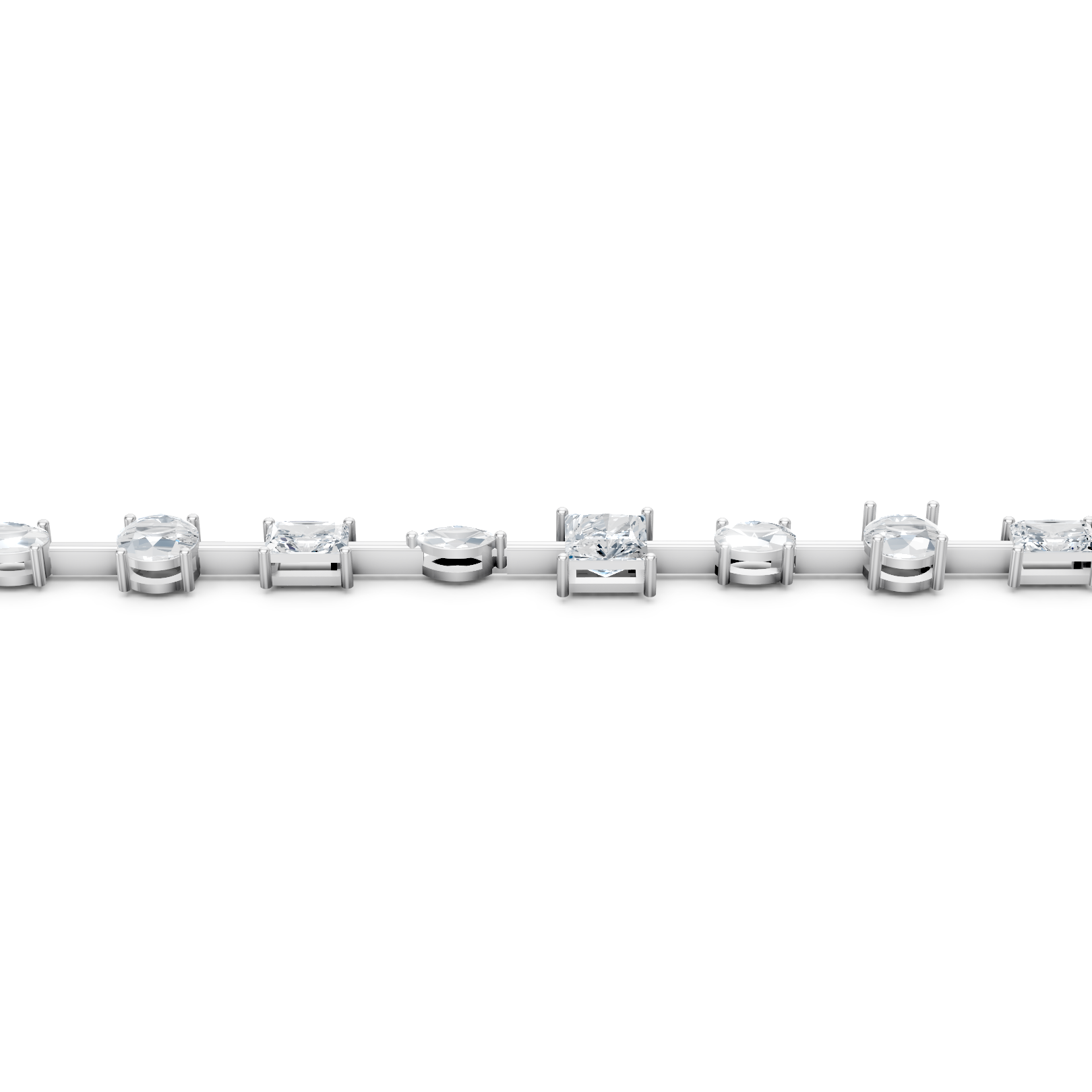 Luxury Multi-Shape Moissanite Diamond Tennis Bracelet