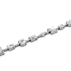 Luxury Multi-Shape Moissanite Diamond Tennis Bracelet