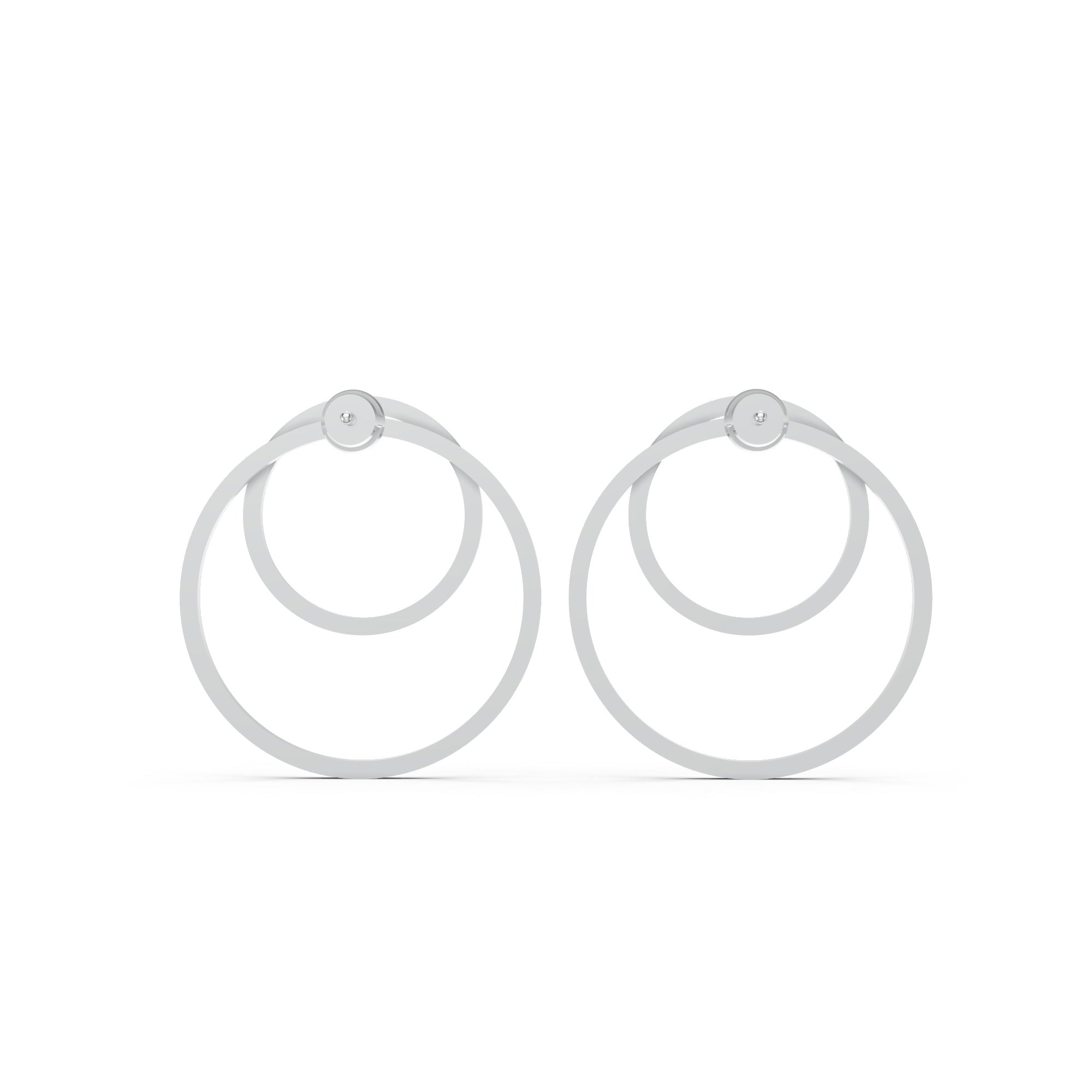 Luxury Dual Orbit Sterling Silver Hoop Earrings – Sstringz Exclusive