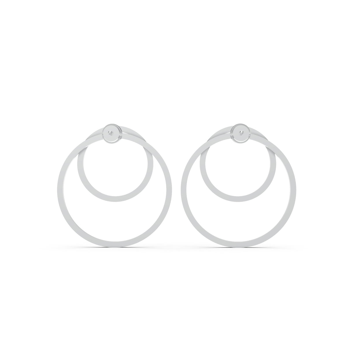 Luxury Dual Orbit Sterling Silver Hoop Earrings – Sstringz Exclusive