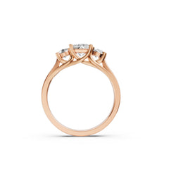Sstringz Rose Radiance Cushion & Round Trio Diamond Ring