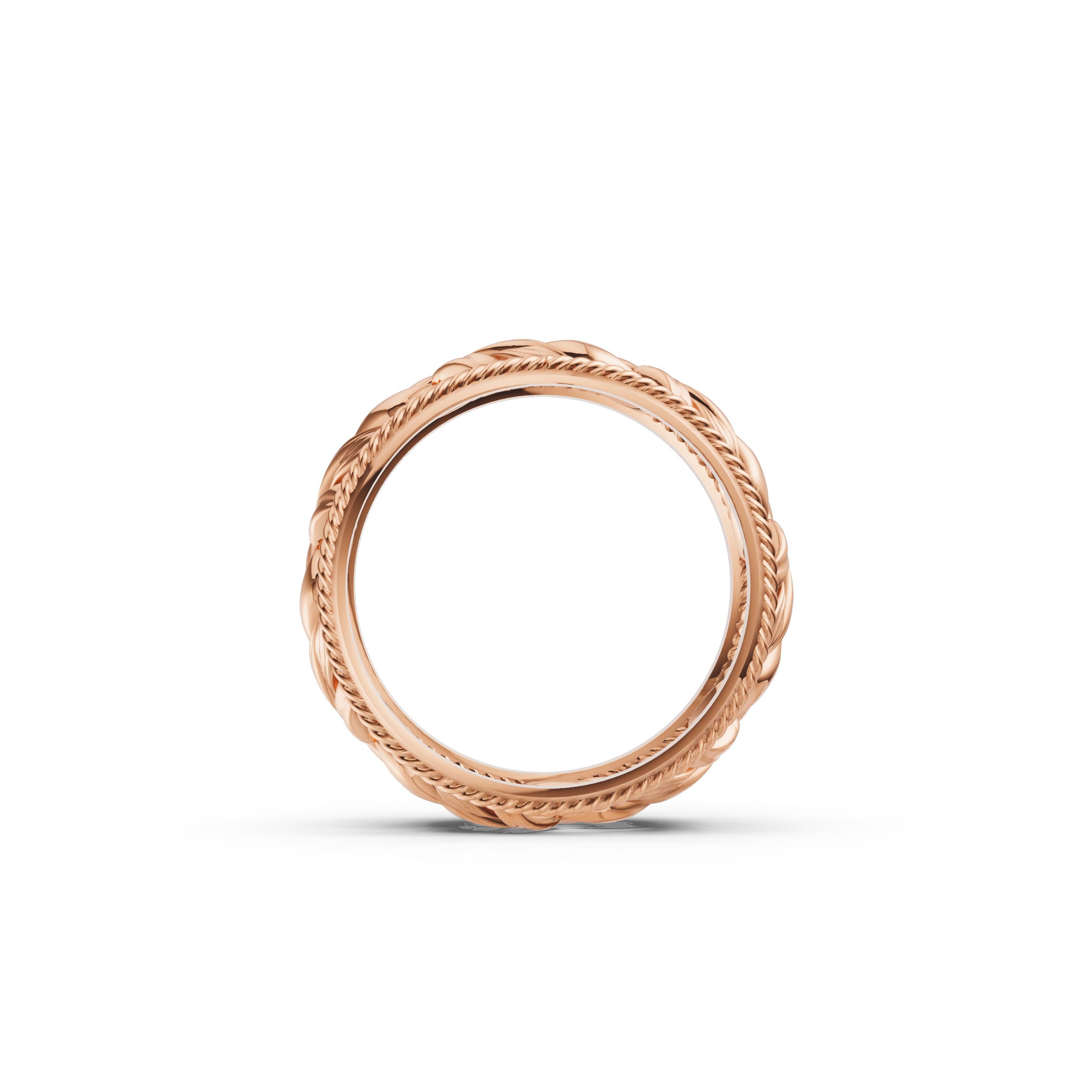 Grape Vine Rose Gold Plated Silver Ring