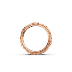 Grape Vine Rose Gold Plated Silver Ring