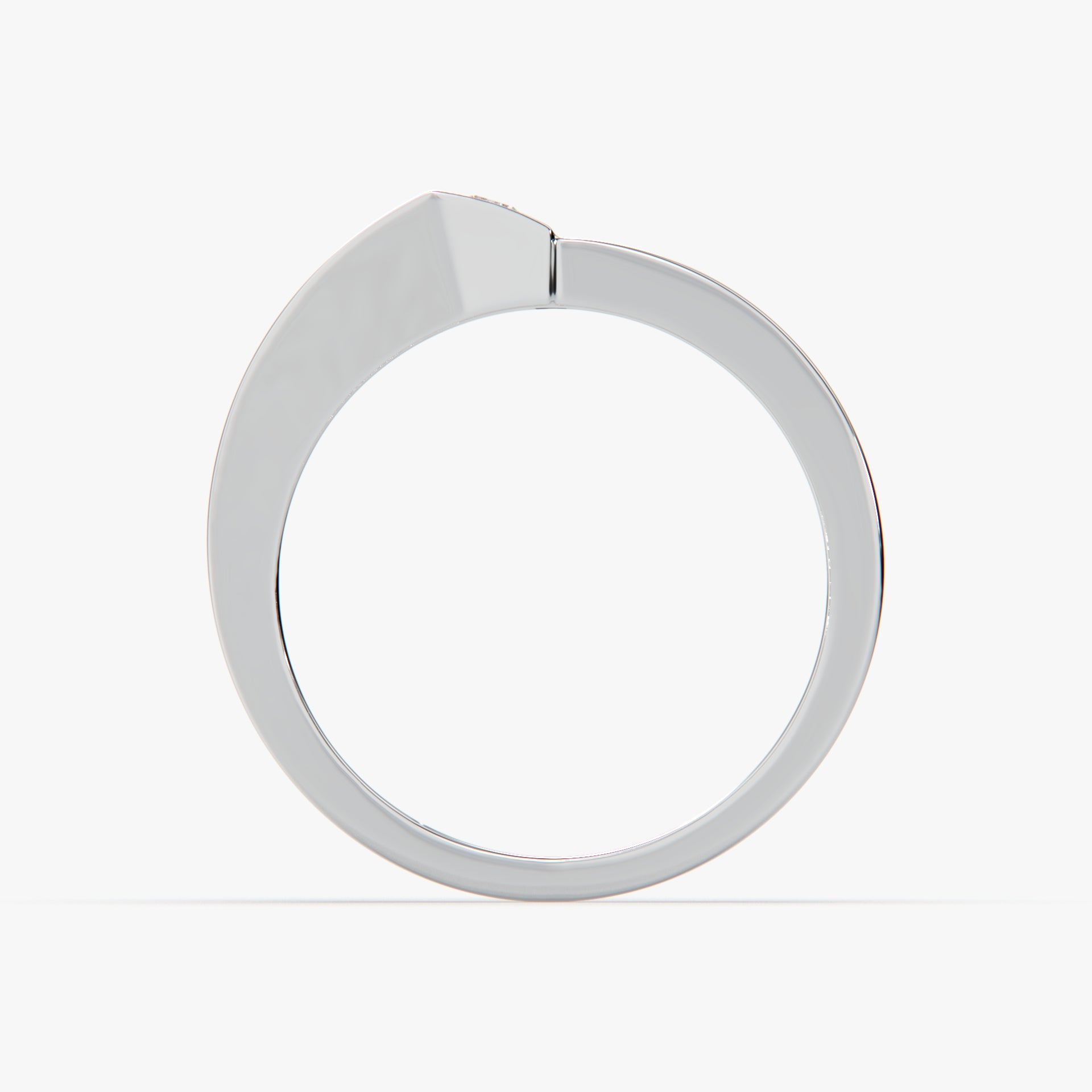 Solitaire Band with Bezel-Set Moissanite Diamonds – Sstringz