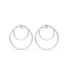 Luxury Dual Orbit Sterling Silver Hoop Earrings – Sstringz Exclusive