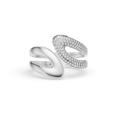 Sterling Silver Triple-Pavé Open Curve Moissanite Diamond Ring | Sstringz Fine Jewellery