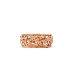 Grape Vine Rose Gold Plated Silver Ring