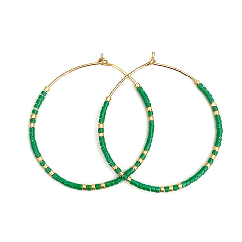 Gilded Mirage Earrings - Green