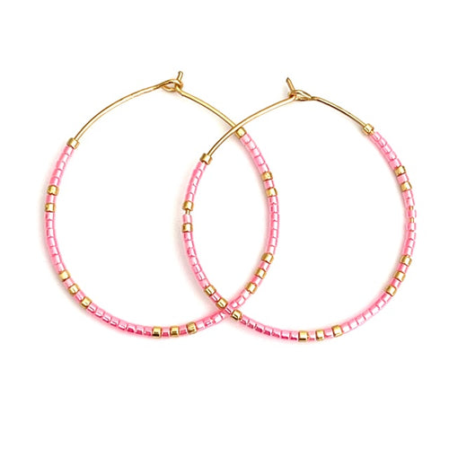 Gilded Mirage Earrings - Baby Pink