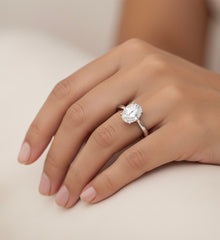 Classic Oval Solitaire Ring in Sterling Silver