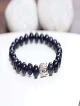 Blue sandstone bead bracelet