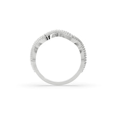 Sstringz Silver Wave-Texture Minimalist Ring – Sculpted Contemporary Design