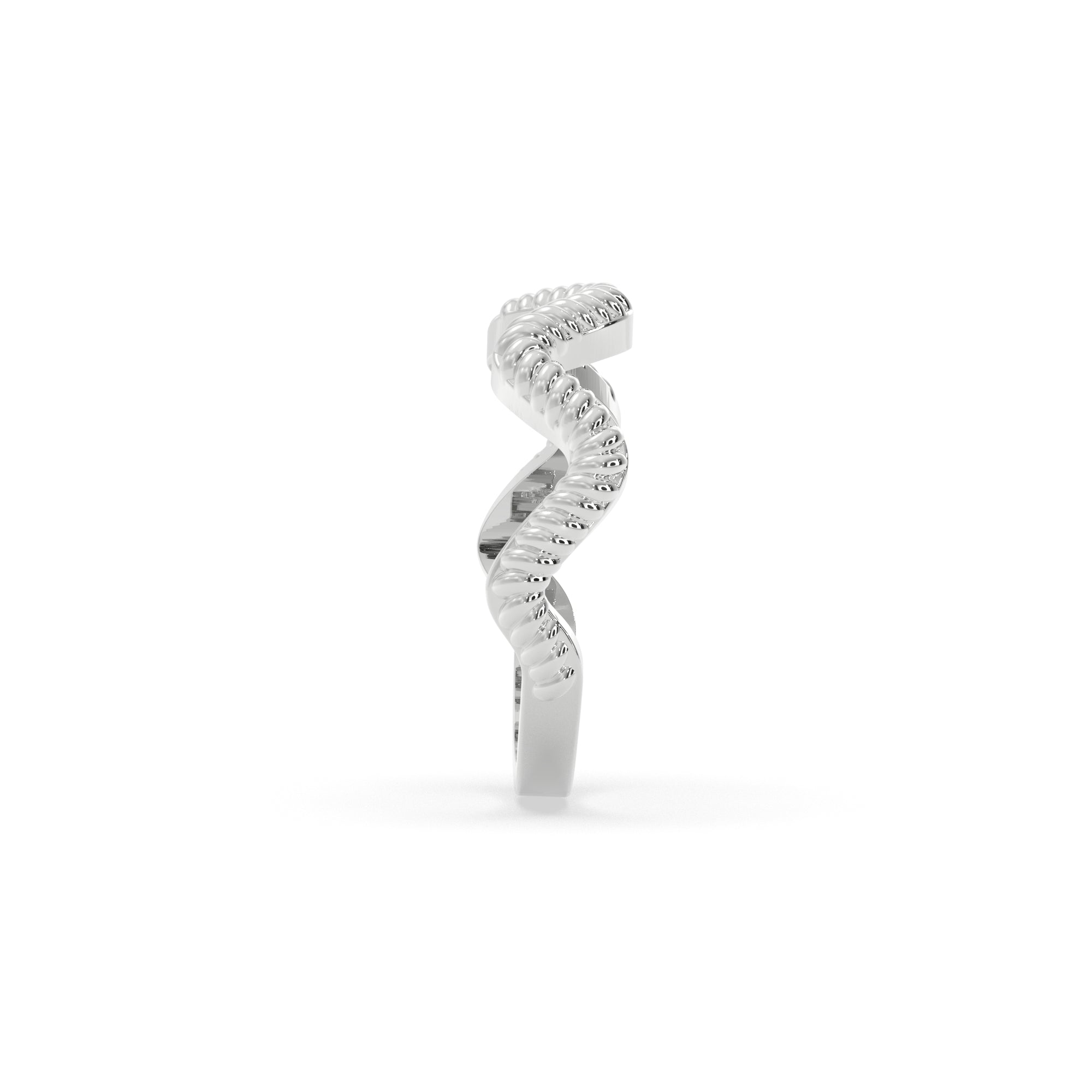 Sstringz Silver Wave-Texture Minimalist Ring – Sculpted Contemporary Design
