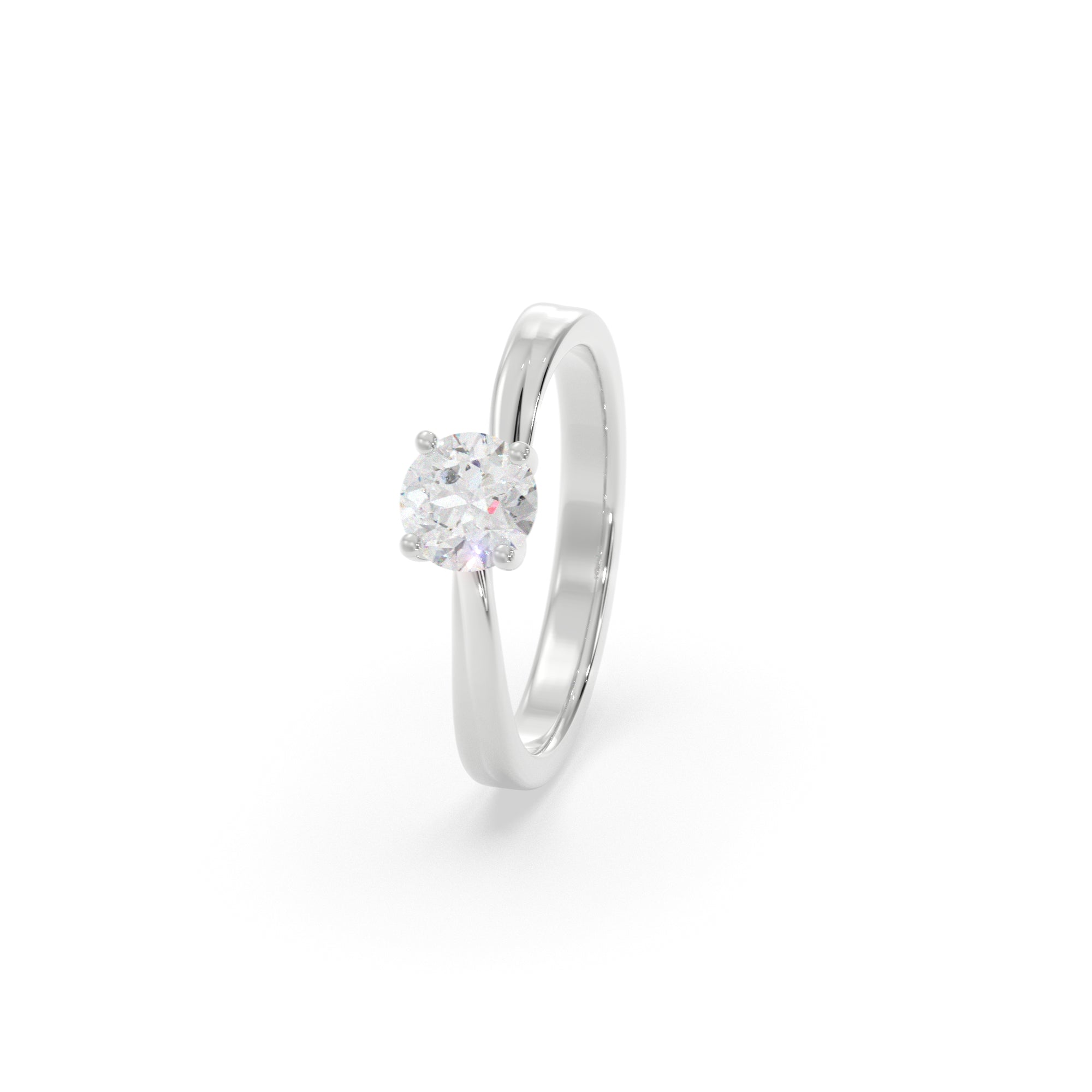 Sstringz Classic Oval Solitaire Moissanite Engagement Ring – 925 Silver