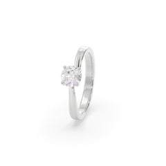 Sstringz Classic Oval Solitaire Moissanite Engagement Ring – 925 Silver