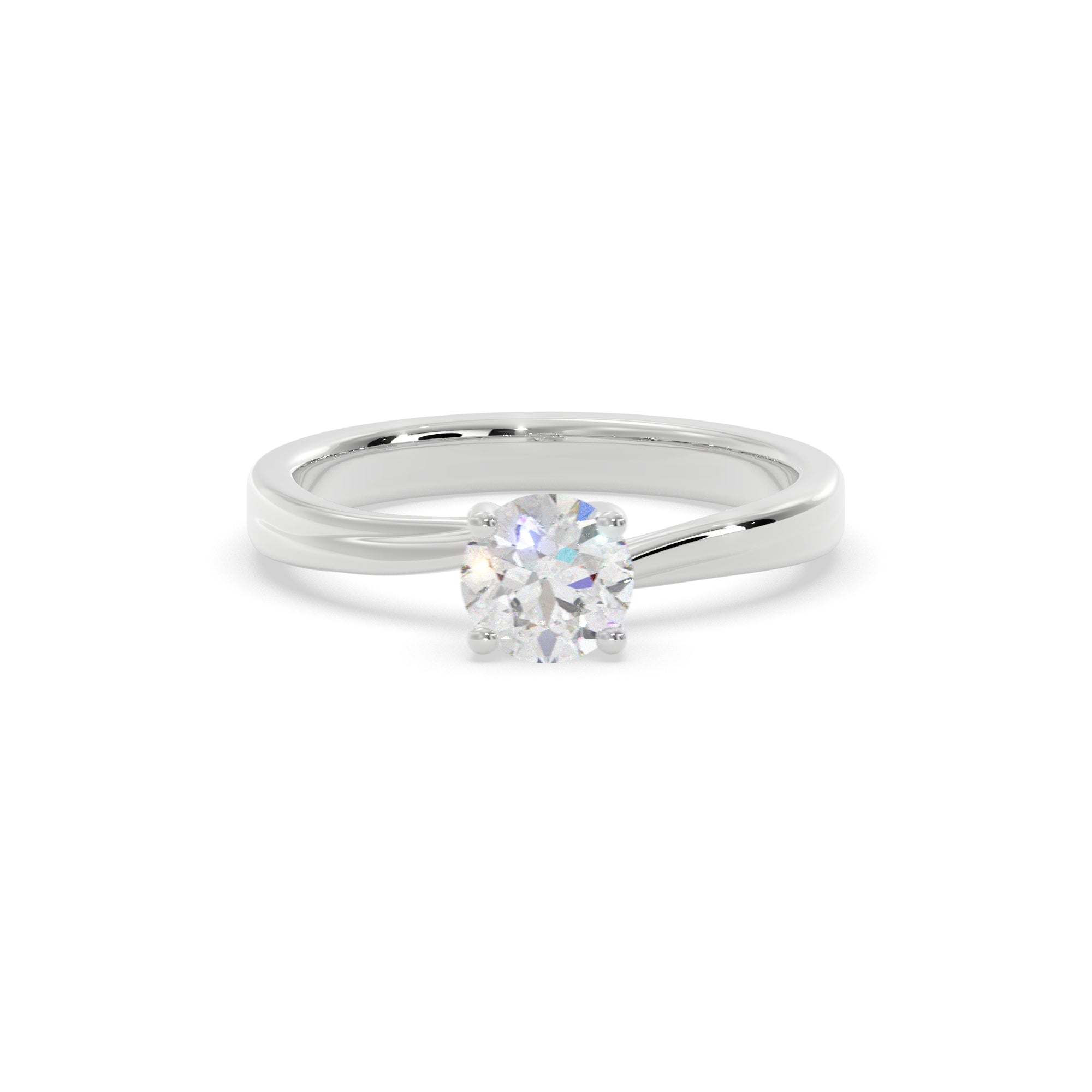 Sstringz Classic Oval Solitaire Moissanite Engagement Ring – 925 Silver