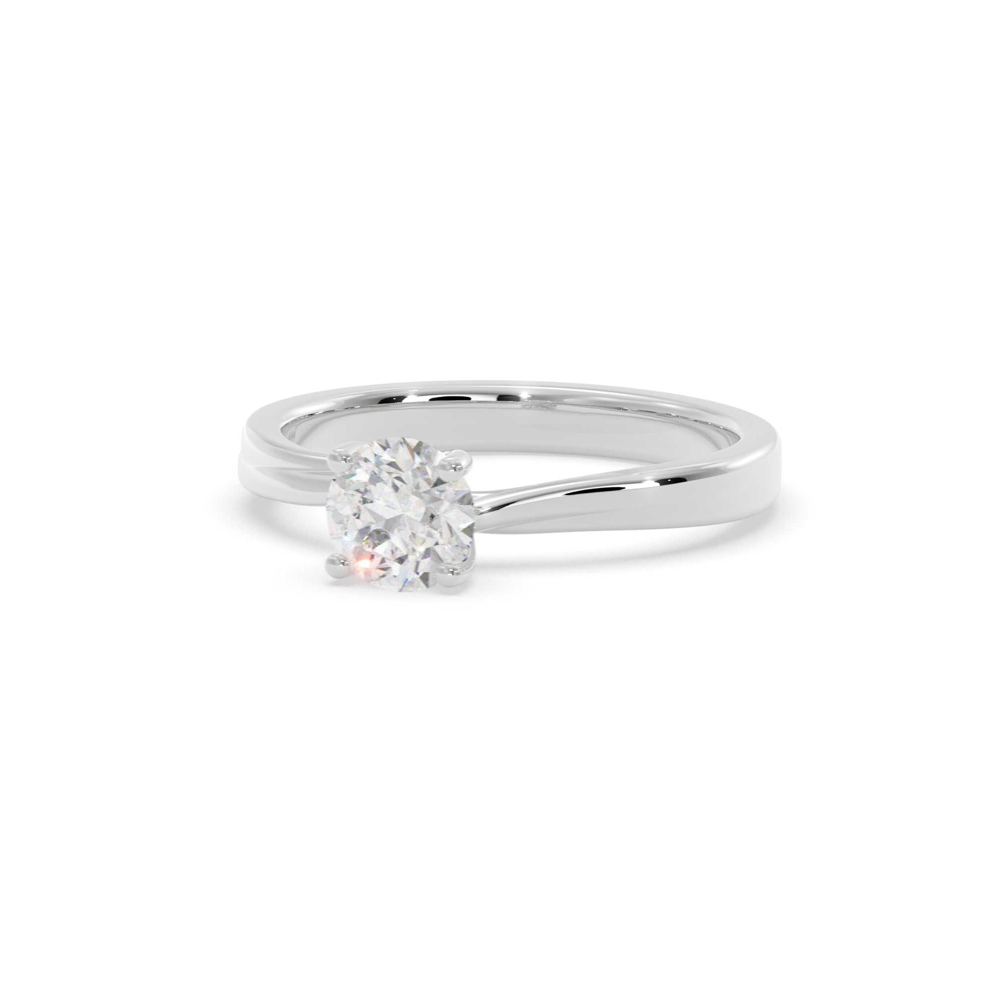 Sstringz Classic Oval Solitaire Moissanite Engagement Ring – 925 Silver