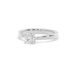 Sstringz Classic Oval Solitaire Moissanite Engagement Ring – 925 Silver