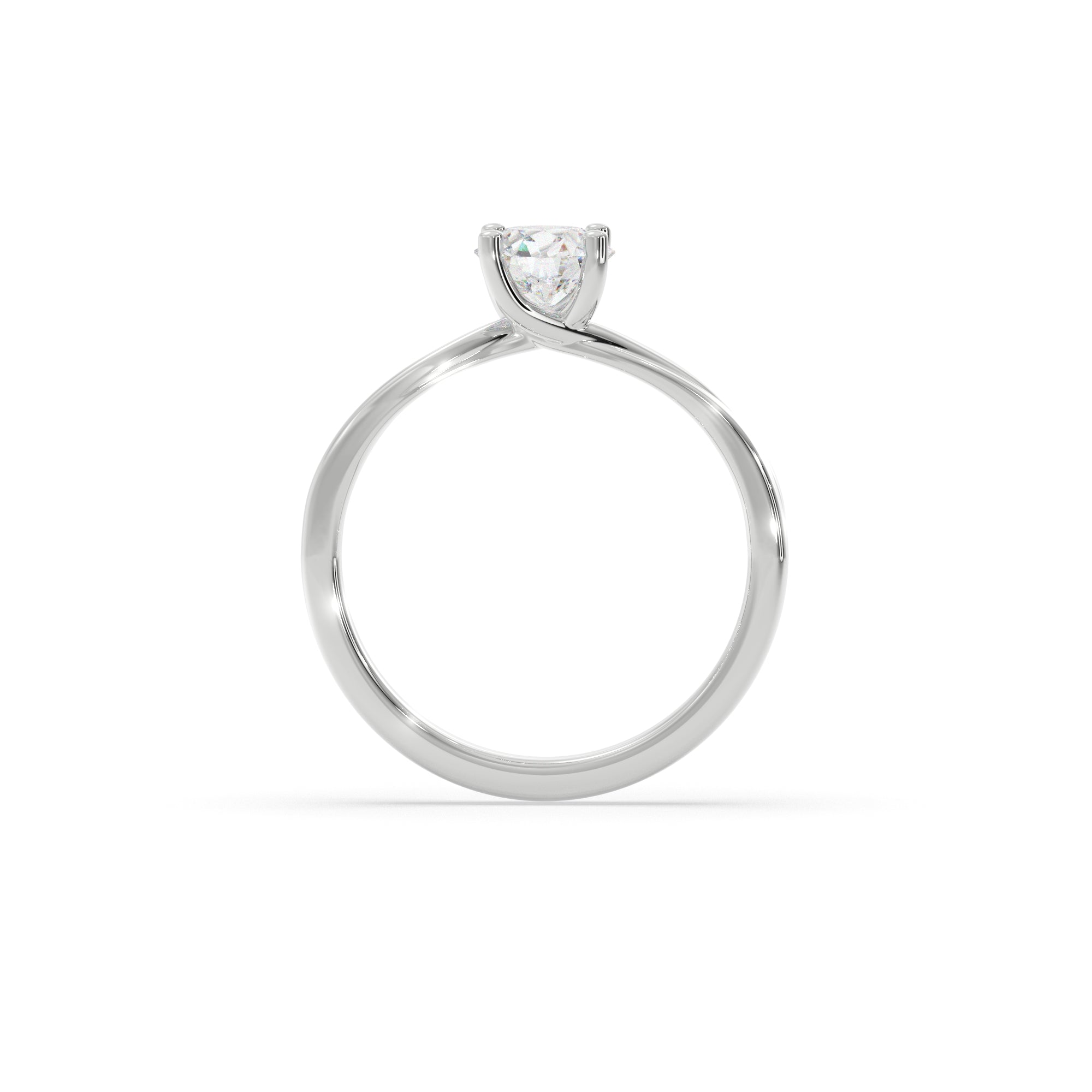 Sstringz Classic Oval Solitaire Moissanite Engagement Ring – 925 Silver