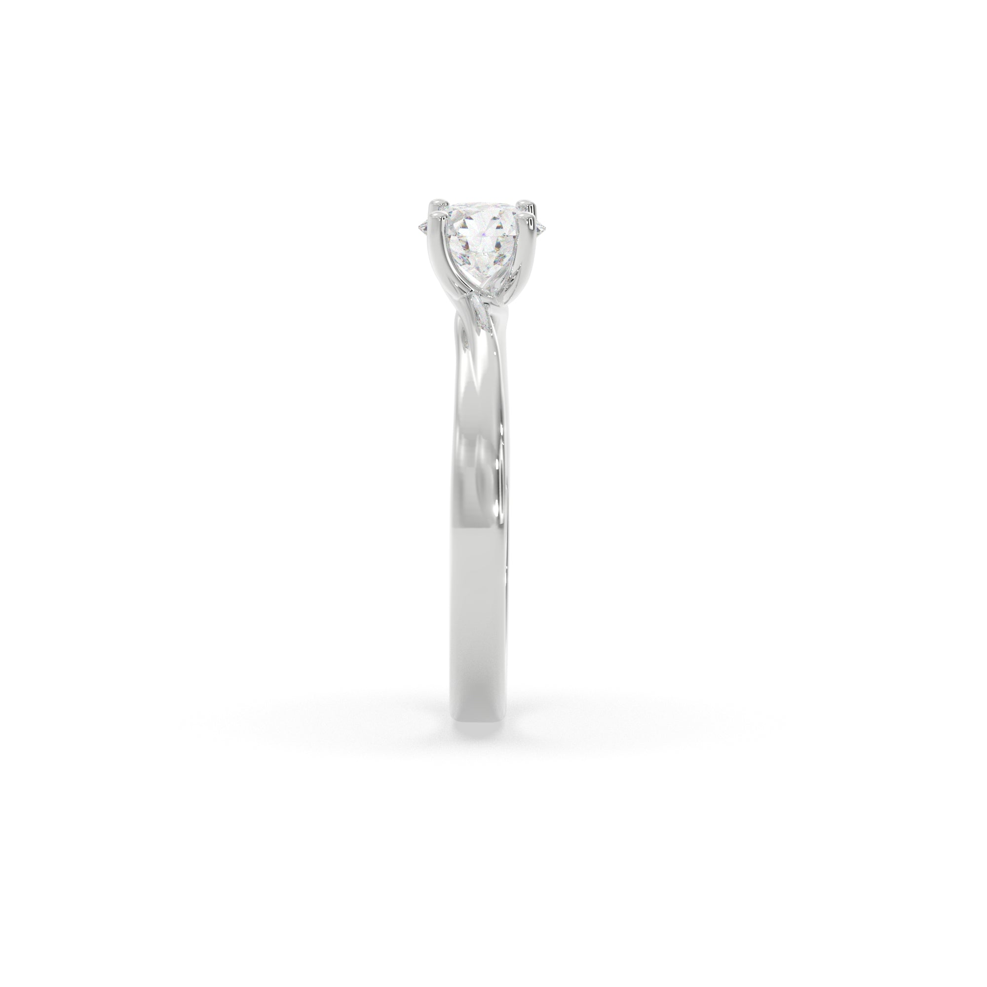 Sstringz Classic Oval Solitaire Moissanite Engagement Ring – 925 Silver