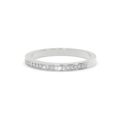 Luxury Channel-Set Moissanite Diamond Sleek Band Ring