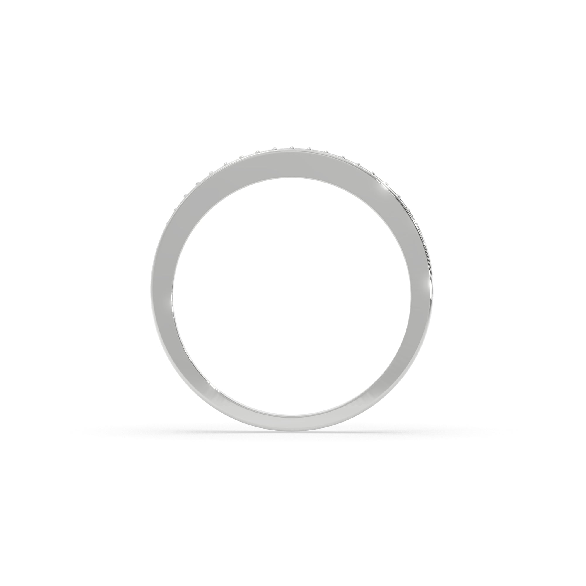 Luxury Channel-Set Moissanite Diamond Sleek Band Ring