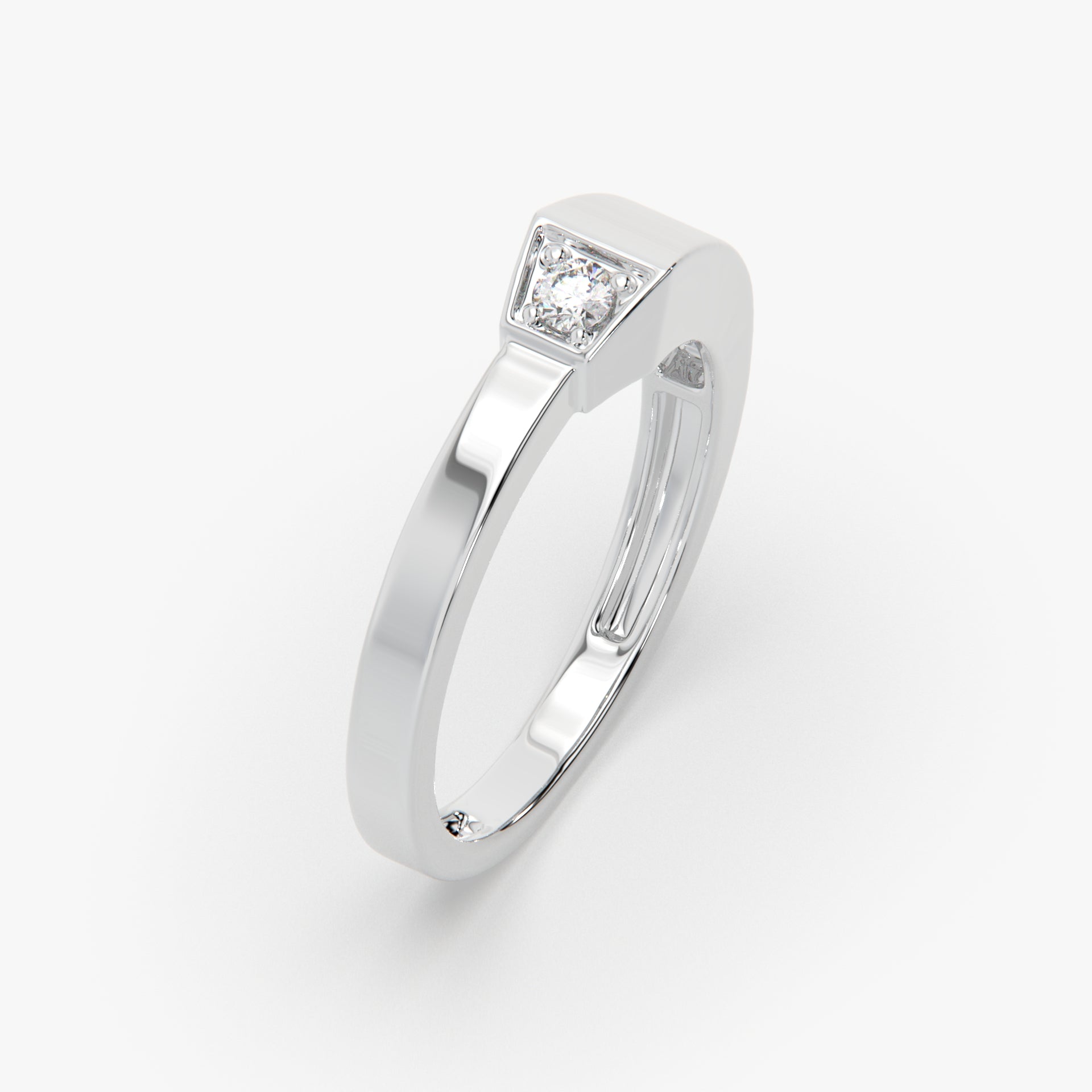 Solitaire Band with Bezel-Set Moissanite Diamonds – Sstringz
