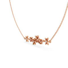 Snowflake Blossom Moissanite Diamond Bracelet – 18k Rose Gold Finish