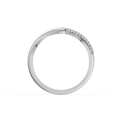 Sterling Silver Triple-Pavé Open Curve Moissanite Diamond Ring | Sstringz Fine Jewellery