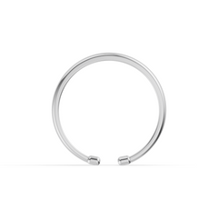 Modern Multi-Band Cuff Ring in High-Polish Rhodium Finish