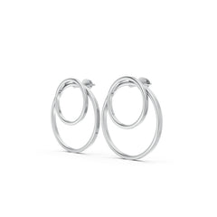 Luxury Dual Orbit Sterling Silver Hoop Earrings – Sstringz Exclusive