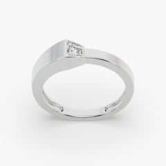 Solitaire Band with Bezel-Set Moissanite Diamonds – Sstringz