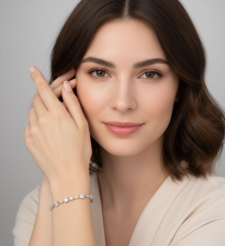 Luxury Multi-Shape Moissanite Diamond Tennis Bracelet