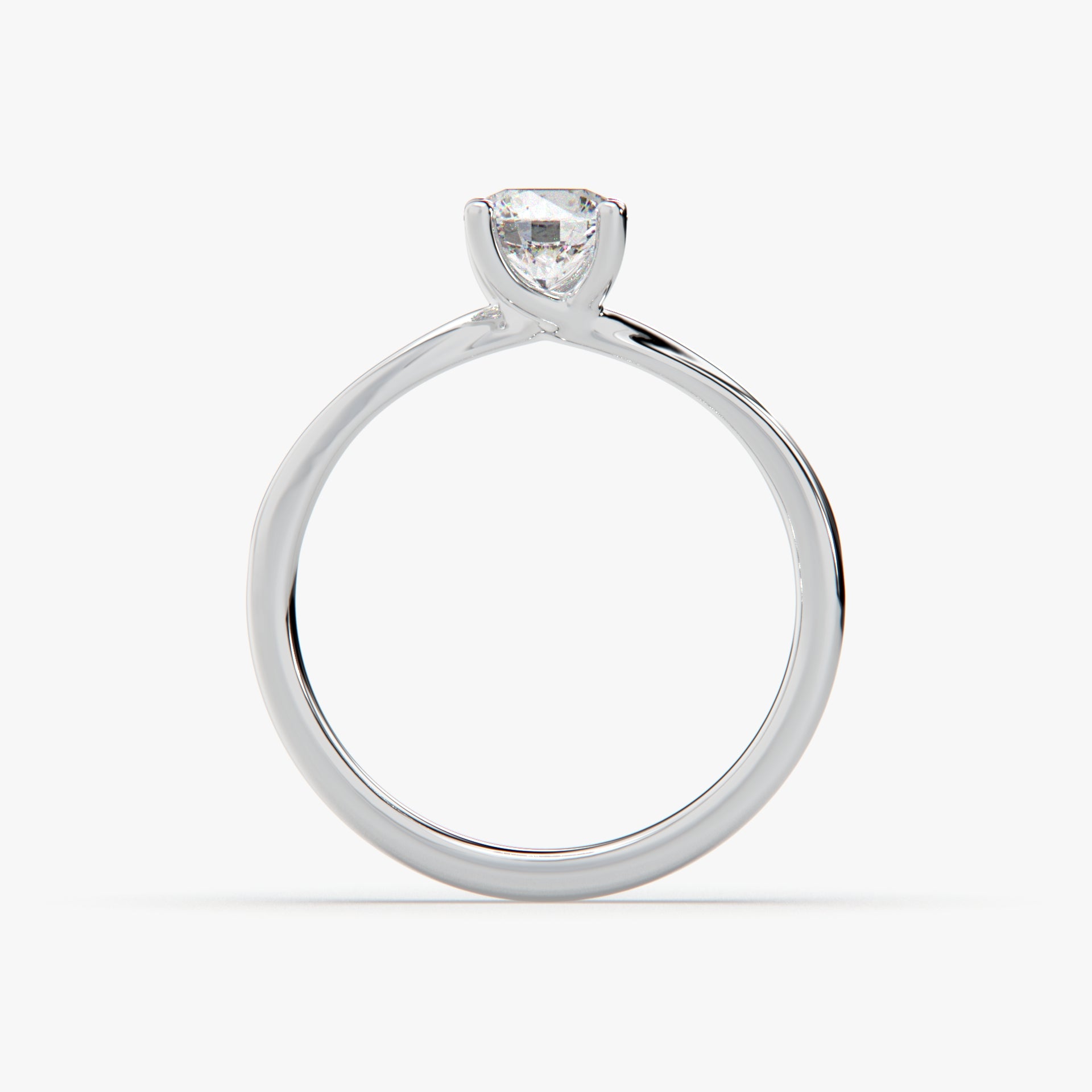 Premium Solitaire Round-Cut Engagement Ring in 925 Silver | Sstringz