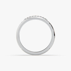 Sstringz Elite Pavé Line Signature Band – Rhodium Finish (Unisex Ring)