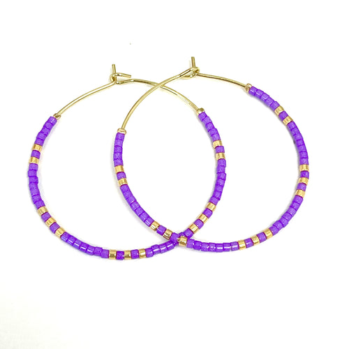 Gilded Mirage Earrings - Purple