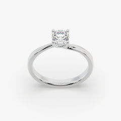 Premium Solitaire Round-Cut Engagement Ring in 925 Silver | Sstringz