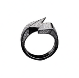 Lunar Mirage Twist 92.5 Sterling Silver Moissanite Ring