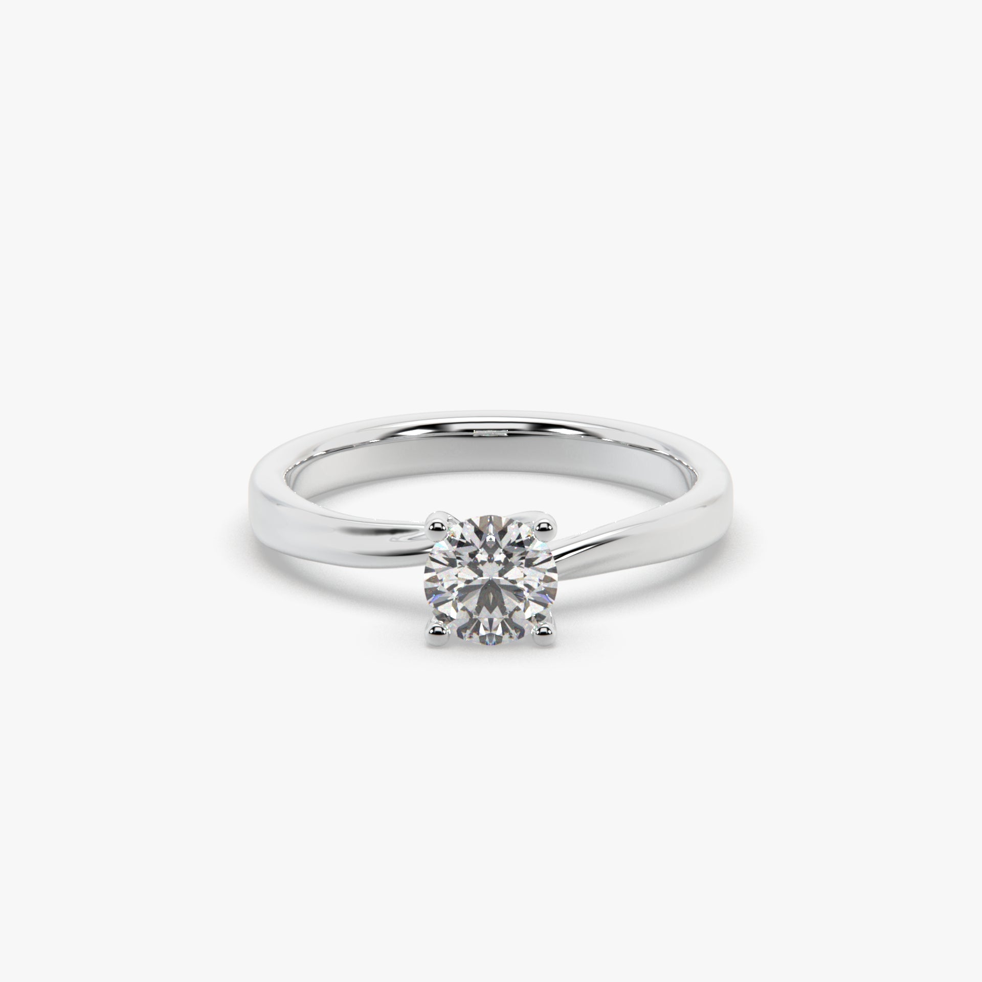 Premium Solitaire Round-Cut Engagement Ring in 925 Silver | Sstringz