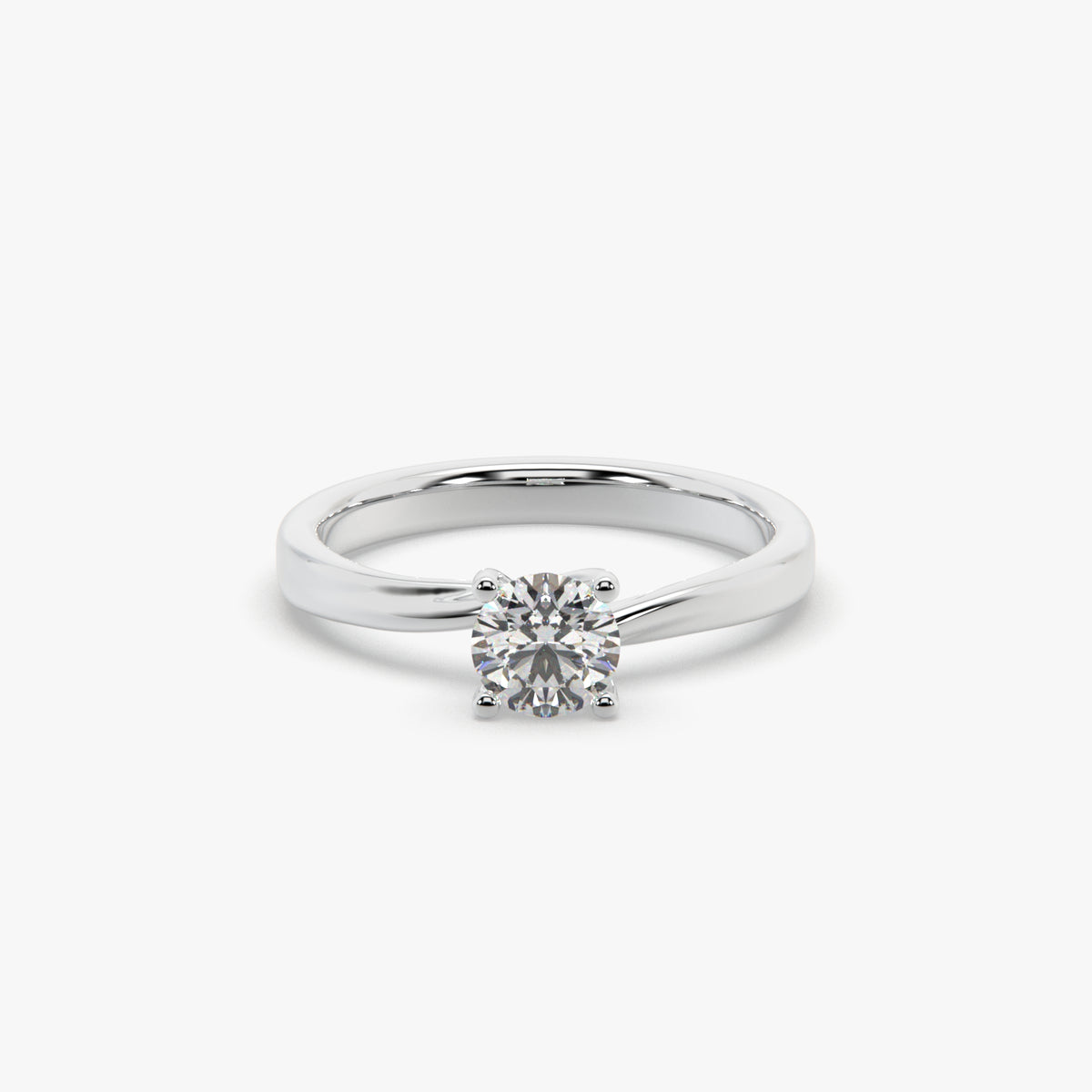 Premium Solitaire Round-Cut Engagement Ring in 925 Silver | Sstringz
