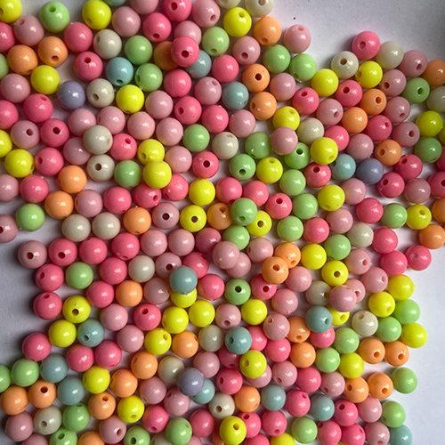 PASTEL BALL BEADS 8mm  (Pack of 10 Grams)